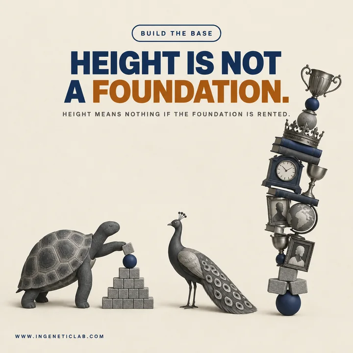 Personal profile post: "Height is not a foundation."